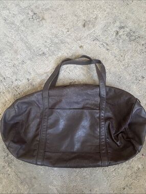 Men's Brown Leather Duffel Bag - Classic Travel Tote